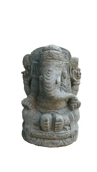 Product image of the product “Ganesha with relief on the back, about 50 cm, natural stone, handmade, natural finish Natural | 50 cm”